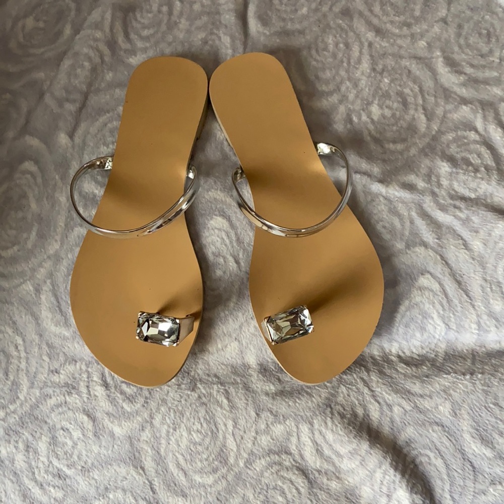 New, never worn Miss Lola jewel sandals